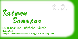 kalman domotor business card