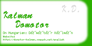 kalman domotor business card